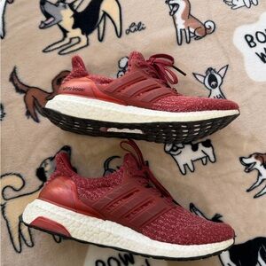 Adidas Ultra Boost Maroon/Red Running Shoes